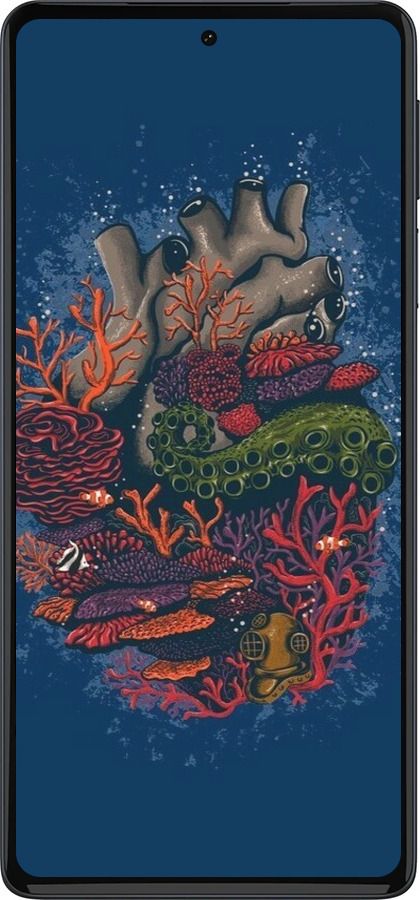 Силиконовый чехол Сердце моря для Motorola Edge 30 Pro - 6506u-2826 изображение 