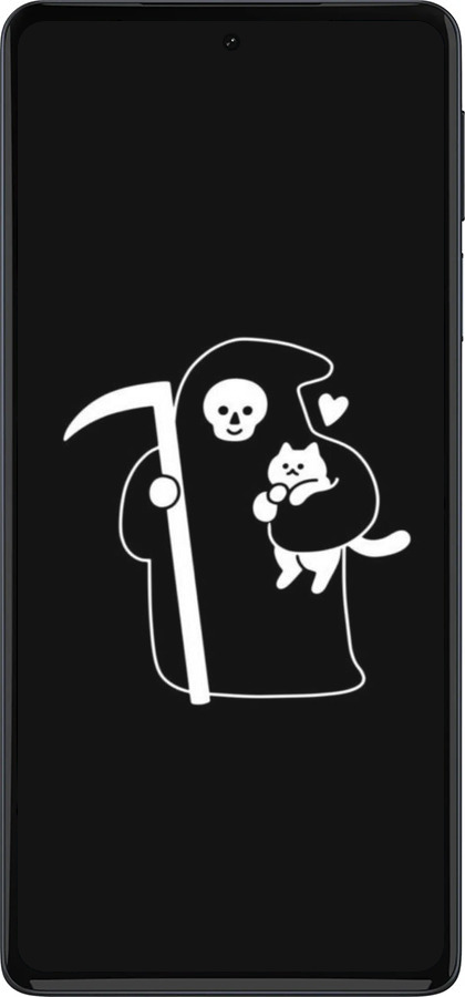 Силиконовый чехол Минималистичный арт: смерть и кошка для Motorola Edge 30 Pro - 6529u-2826 изображение 