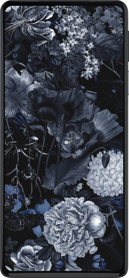 Силиконовый чехол Абстрактный цветочный рисунок в синих тонах для Motorola Edge 30 Pro - 6539u-2826 изображение 