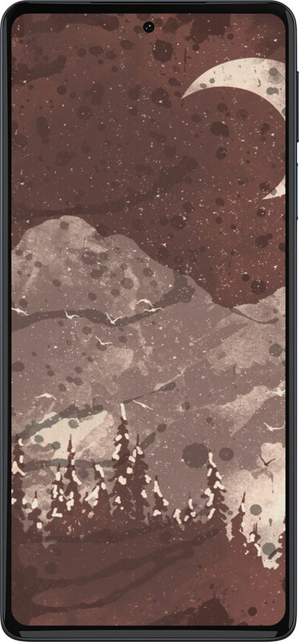 Силиконовый чехол С изображением лунного пейзажа в ночном лесу для Motorola Edge 30 Pro - 6546u-2826 изображение 