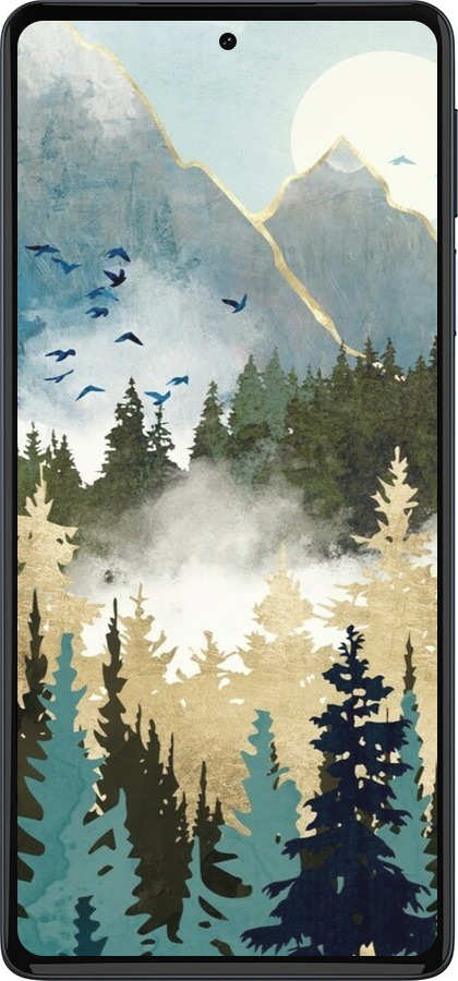 Силиконовый чехол С изображением лесного пейзажа для Motorola Edge 30 Pro - 6548u-2826 изображение 