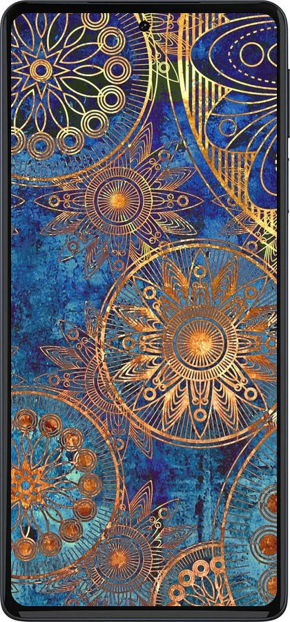 Силиконовый чехол Золотой узор для Motorola Edge 30 Pro - 678u-2826 изображение 