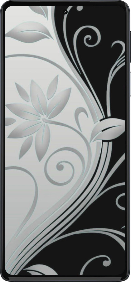 Силиконовый чехол Цветы на чёрно-белом фоне для Motorola Edge 30 Pro - 840u-2826 изображение 
