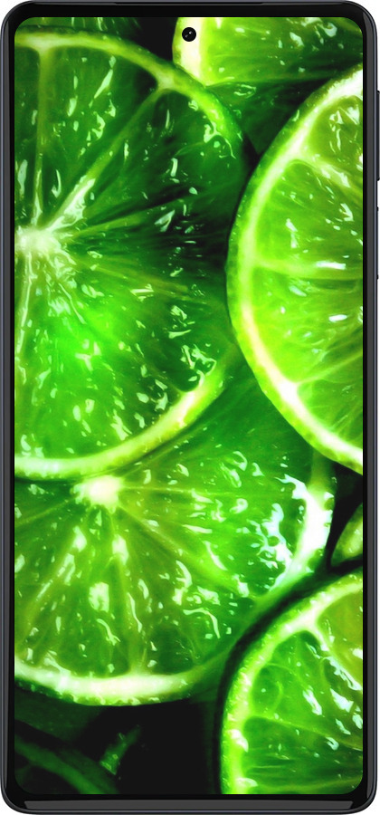 Силиконовый чехол Зелёные дольки лимона для Motorola Edge 30 Pro - 852u-2826 изображение 