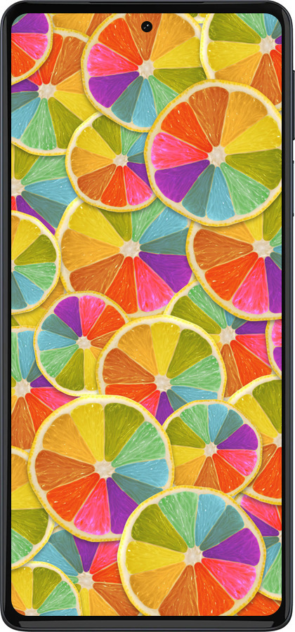 Силиконовый чехол Разноцветные дольки лимона для Motorola Edge 30 Pro - 861u-2826 изображение 