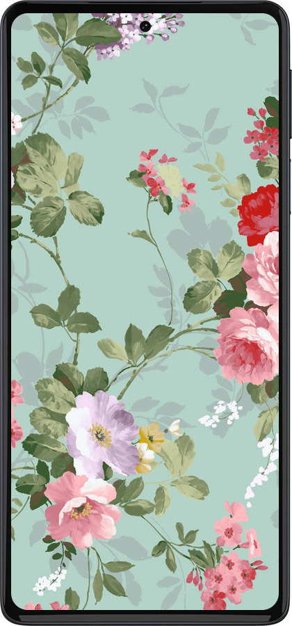 Силиконовый чехол Цветочные обои 2 для Motorola Edge 30 Pro - 862u-2826 изображение 