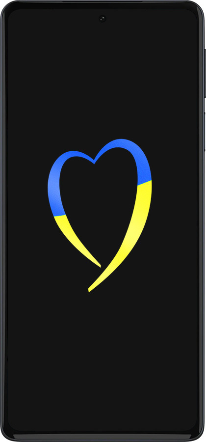 Силиконовый чехол Жёлто-голубое сердце для Motorola Edge 30 Pro - 885u-2826 изображение 