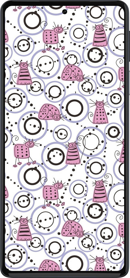 Силиконовый чехол Смешные коты для Motorola Edge 30 Pro - 907u-2826 изображение 