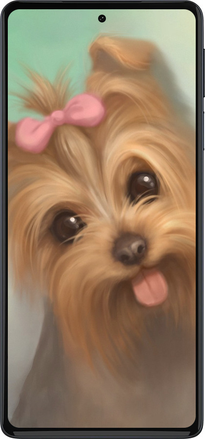 Силиконовый чехол Нарисованный йоркширский терьер для Motorola Edge 30 Pro - 928u-2826 изображение 