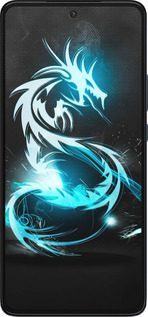 Силиконовый чехол Бело-голубой огненный дракон для Motorola Edge 30 - 113u-2840 изображение 