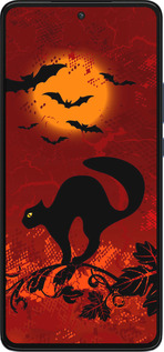 Силіконовий чехол Чорна кішка під місяцем для Motorola Edge 30 - 1190u-2840 изображение 