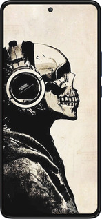 Силиконовый чехол Скелет-меломан v2 для Motorola Edge 30 - 1200u-2840 изображение 