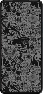 Силиконовый чехол Чёрно-серый стикер бомбинг для Motorola Edge 30 - 2432u-2840 изображение 