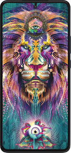 Силиконовый чехол Люминесцентный лев для Motorola Edge 30 - 4037u-2840 изображение 