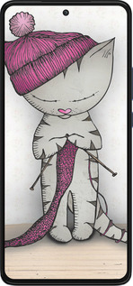 Силиконовый чехол Кошка рукодельница для Motorola Edge 30 - 4056u-2840 изображение 