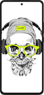 Силиконовый чехол Череп в очках и наушниках для Motorola Edge 30 - 4144u-2840 изображение 