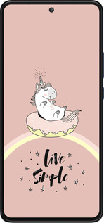 Силиконовый чехол Единорожка в пончике для Motorola Edge 30 - 4282u-2840 изображение 