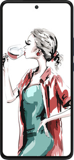 Силіконовий чехол Дівчина з келихом для Motorola Edge 30 - 4662u-2840 изображение 