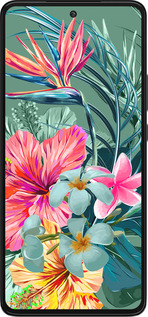 Силиконовый чехол Тропические цветы v1 для Motorola Edge 30 - 4667u-2840 изображение 