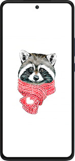 Силиконовый чехол Енот в шарфе для Motorola Edge 30 - 4688u-2840 изображение 