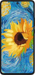 Силиконовый чехол Цветы желто-голубые для Motorola Edge 30 - 5308u-2840 изображение 