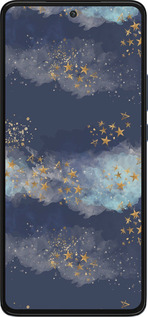 Силіконовий чехол Ніч золоті зірки для Motorola Edge 30 - 5421u-2840 изображение 