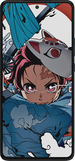 Силиконовый чехол Танджиро Камадо для Motorola Edge 30 - 5574u-2840 изображение 