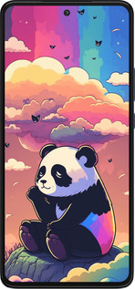 Силиконовый чехол Панда в облаках для Motorola Edge 30 - 5585u-2840 изображение 