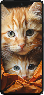 Силиконовый чехол Котики 2 для Motorola Edge 30 - 5664u-2840 изображение 