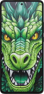 Силиконовый чехол Зелёный дракон для Motorola Edge 30 - 5816u-2840 изображение 