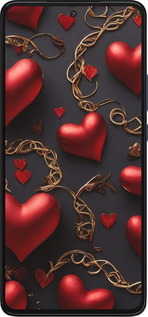 Силиконовый чехол Сердечки для Motorola Edge 30 - 5831u-2840 изображение 