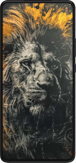 Силиконовый чехол Лев в золотых красках для Motorola Edge 30 - 6155u-2840 изображение 