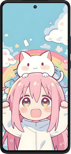 Силиконовый чехол Девочка аниме радуга для Motorola Edge 30 - 6304u-2840 изображение 