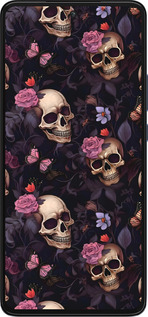 Силиконовый чехол Черепа и розы для Motorola Edge 30 - 6316u-2840 изображение 