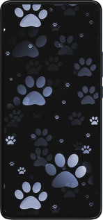 Силиконовый чехол С синими отпечатками лап для Motorola Edge 30 - 6441u-2840 изображение 