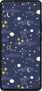 Силиконовый чехол Астрономический узор. Милый дизайн мультяшной вселенной для Motorola Edge 30 - 6446u-2840 изображение 