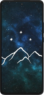 Силиконовый чехол Горы и звезды нарисованы на фоне галактики для Motorola Edge 30 - 6490u-2840 изображение 