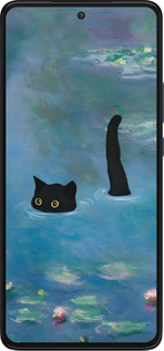 Силіконовий чехол Із зображенням кота та водяної лілії Monet для Motorola Edge 30 - 6519u-2840 изображение 