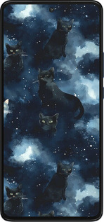 Силиконовый чехол Изображение Кошек с тёмной акварелью для Motorola Edge 30 - 6521u-2840 изображение 