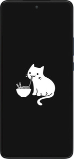 Силиконовый чехол С милым котом на черном фоне для Motorola Edge 30 - 6528u-2840 изображение 