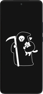 Силиконовый чехол Минималистичный арт: смерть и кошка для Motorola Edge 30 - 6529u-2840 изображение 