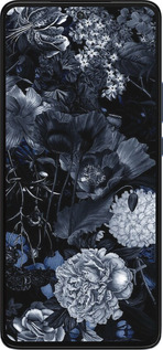 Силиконовый чехол Абстрактный цветочный рисунок в синих тонах для Motorola Edge 30 - 6539u-2840 изображение 