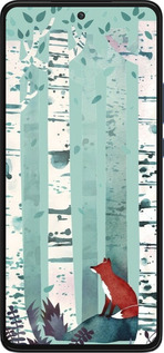 Силиконовый чехол Лис в зелёном лесу для Motorola Edge 30 - 6547u-2840 изображение 