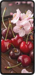 Силиконовый чехол Вишня в шоколаде для Motorola Edge 30 - 6698u-2840 изображение 