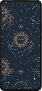 Силіконовий чехол Celestial Harmony: Sun & Moon Gold Mystic Pattern для Motorola Edge 30 - 6778u-2840 изображение 