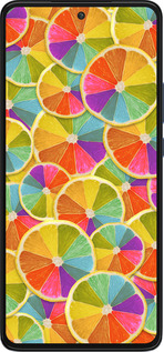 Силиконовый чехол Разноцветные дольки лимона для Motorola Edge 30 - 861u-2840 изображение 