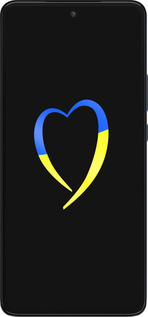 Силиконовый чехол Жёлто-голубое сердце для Motorola Edge 30 - 885u-2840 изображение 