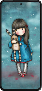Силиконовый чехол Девочка с зайчиком для Motorola Edge 30 - 915u-2840 изображение 