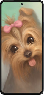 Силиконовый чехол Нарисованный йоркширский терьер для Motorola Edge 30 - 928u-2840 изображение 