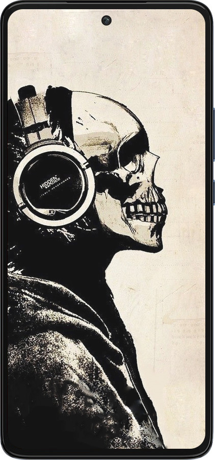 Силиконовый чехол Скелет-меломан v2 для Motorola Edge 30 - 1200u-2840 изображение 